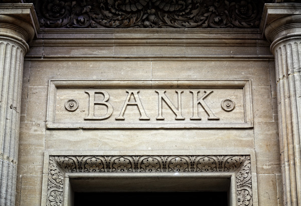 Image of a bank entrance